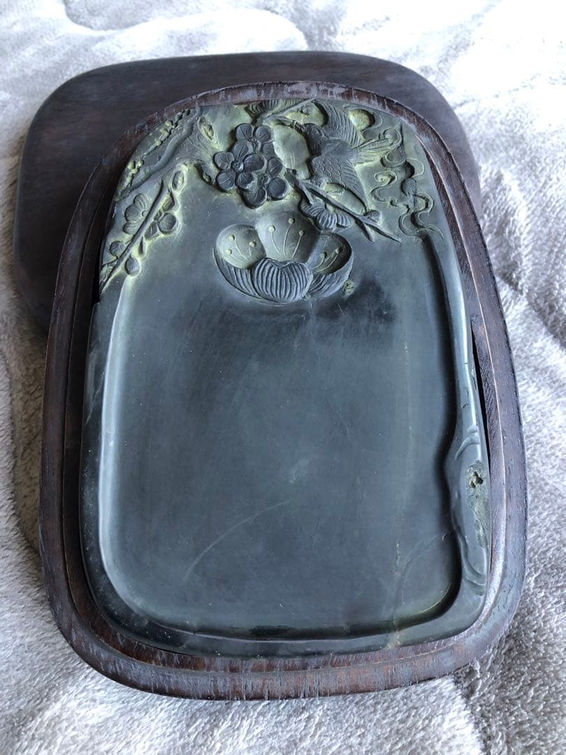 硯　すずり 喜上眉梢紋 端溪硯 文房四寶 書道用品 端渓硯 楽天市場】書道 硯 端渓 宋坑端渓硯 長方七吋 サイズ：7インチ (幅112