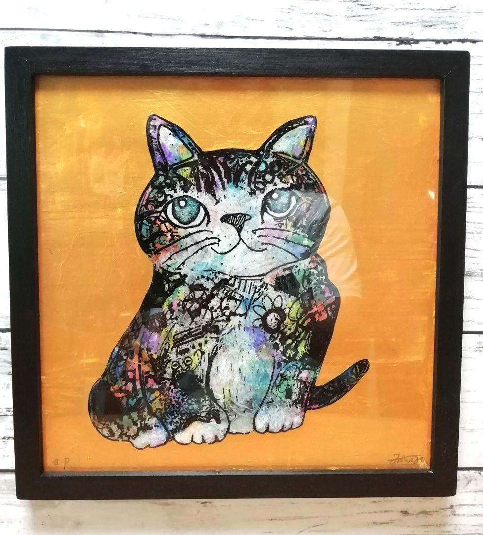 ご確認ページ　左耳の先ピンクに　あと全体的に明るく彩色+猫部分をツヤ出し ご確認ページ 左耳の先ピンクに あと全体的に明るく彩色+