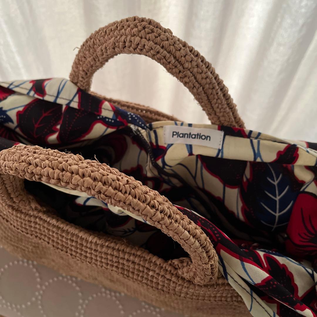 美品】Plantation かごバッグ ベージュ ナチュラル