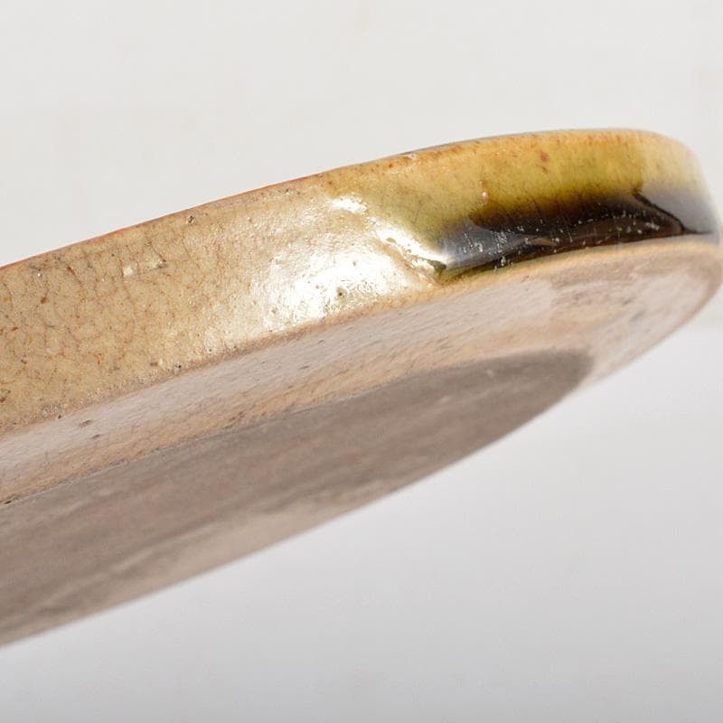 美濃焼 織部焼 飾り皿 石皿 行灯皿 C 6540