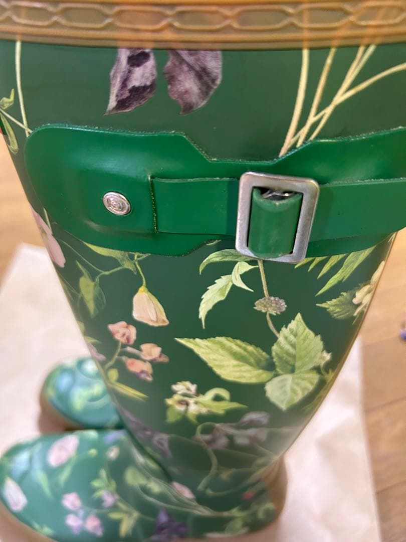 値下げしました！【24㎝】HUNTER RHSコラボ花柄ロングレインブーツ