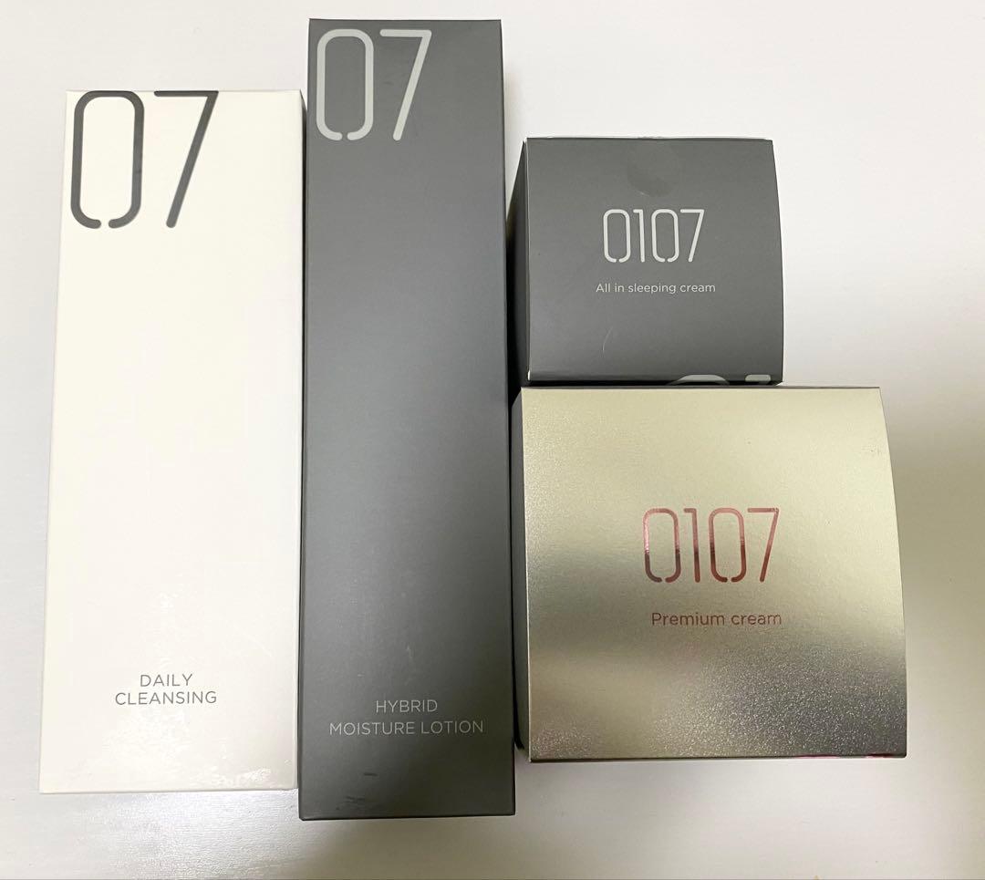 0107クレンジング、化粧水、オールインスリーピングクリーム