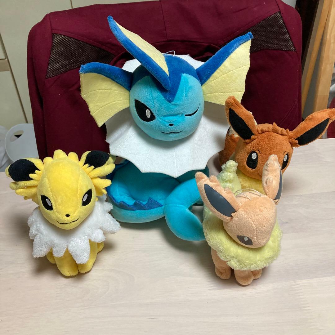 ポケモン ぬいぐるみセット シャワーズ サンダース イーブイ