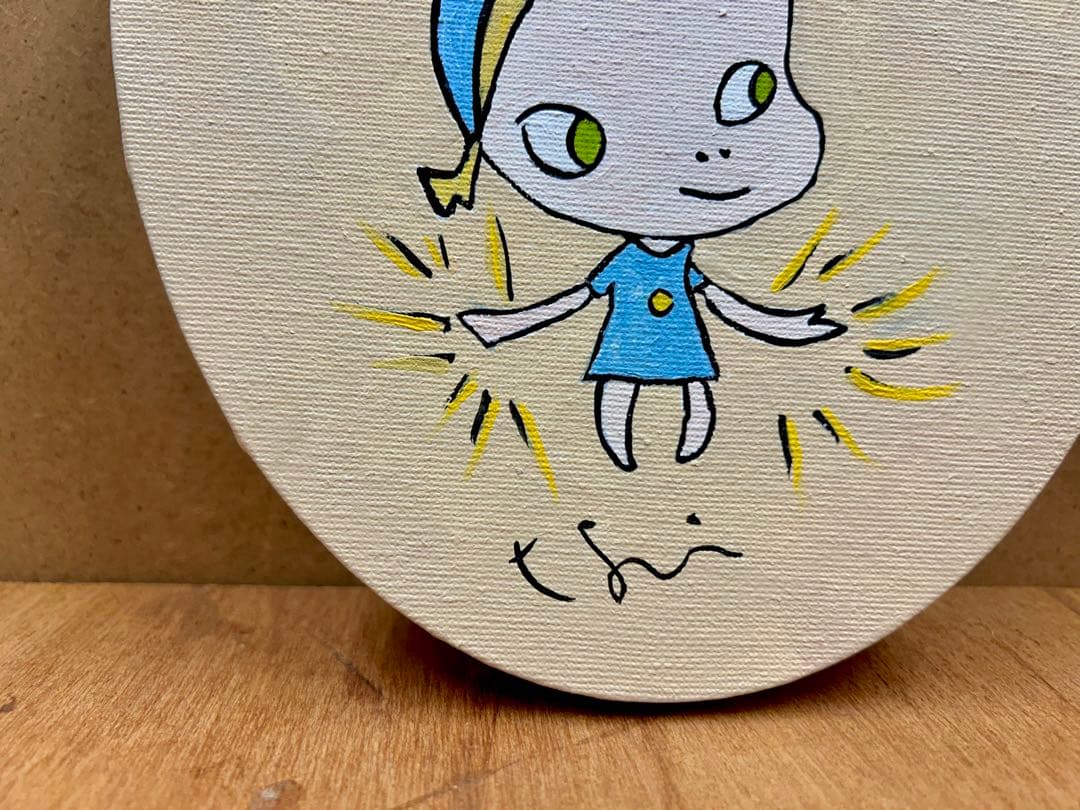 奈良美智 女の子 手描き 233×179mm 油彩 表裏サイン 骨董 絵画 - メルカリ