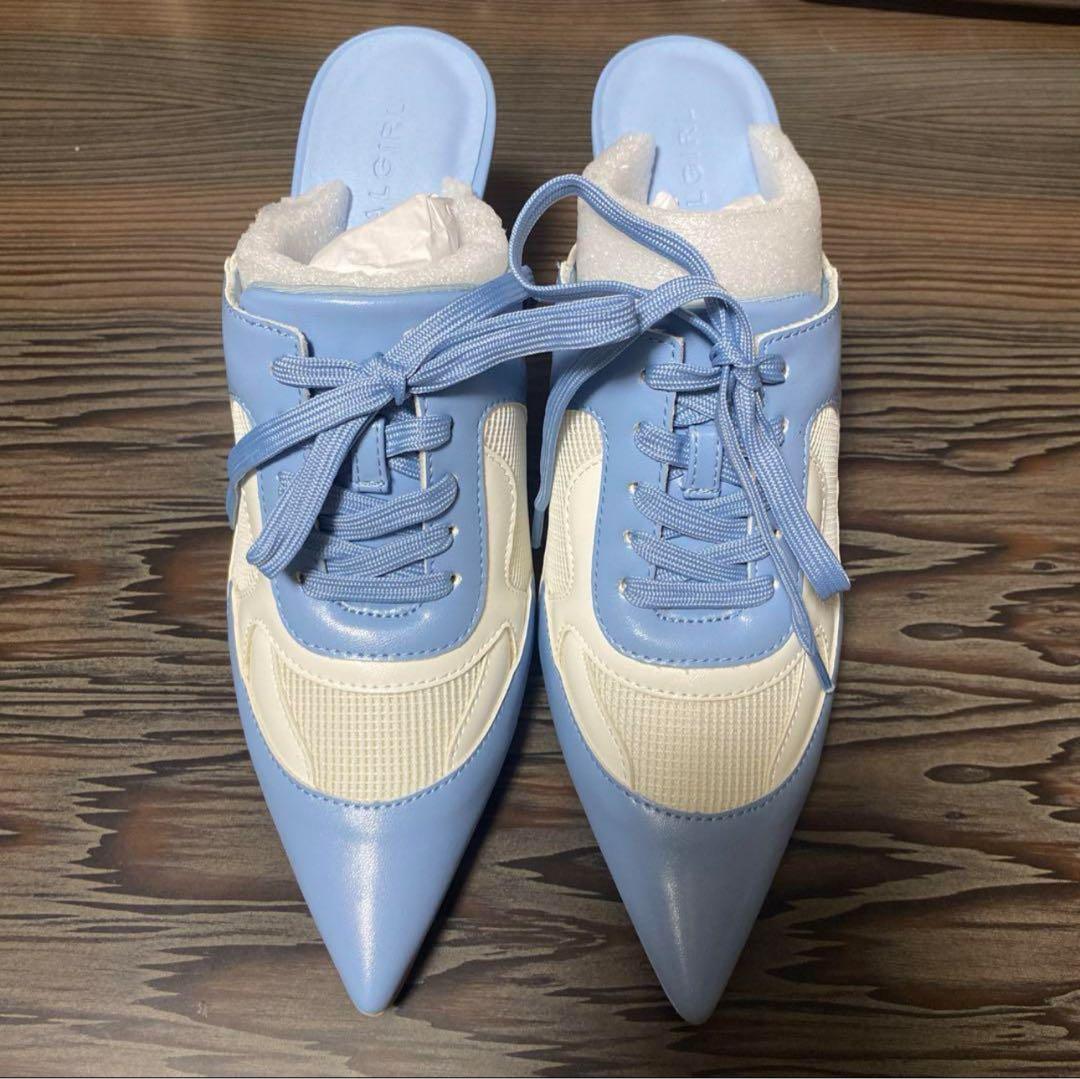 《新品》SPIRAL GIRL ポインテッドトゥスニーカーミュール バレーコア