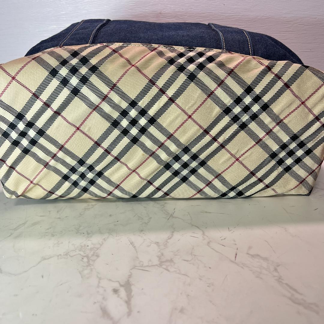ちょろ覚専用【美品】バーバリー デニム×ノバチェック トートバッグ Burbe