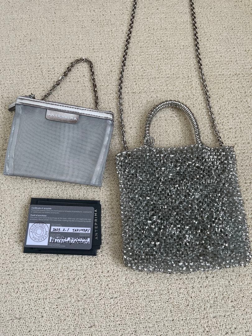 アンテプリマ　スタンダードミニアトゥーラ　インナーバッグ付き　シルバー スタンダード ミニアトゥーラ/シルバー ｜ 【公式】アンテプリマ