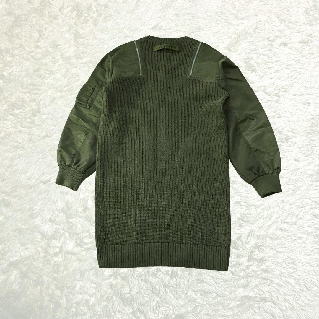 極美品】DIESEL 2way 肩ジップ MA-1ドッキングニットワンピ - メルカリ