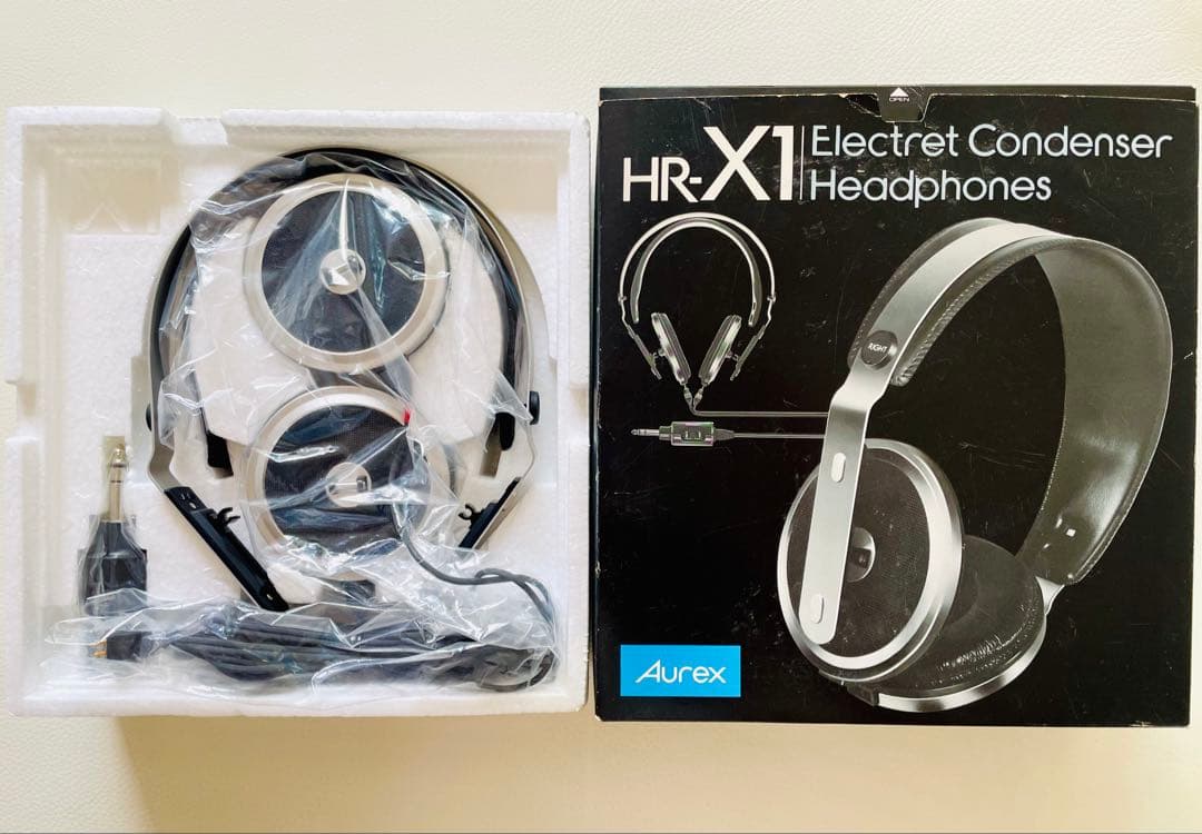 Aurex HR-X1 エレクトレットコンデンサーヘッドホン 新品未使用 東芝 Toshiba (Aurex) HR-X1 Review: Electret is NOT Electrostatic - 1977