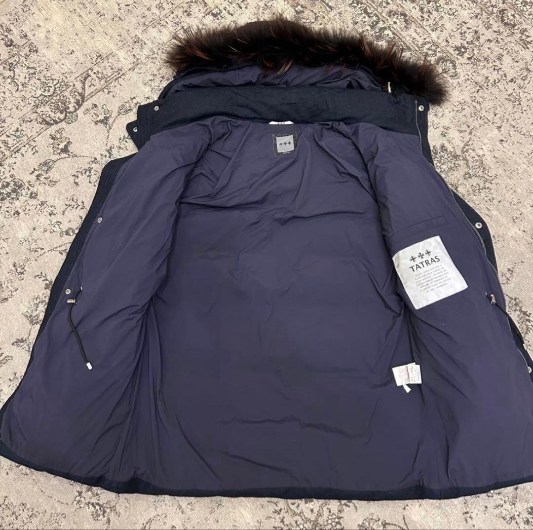 ☆タトラス/TATRAS/BIONDI/カシミヤダウン/ファー/ネイビー/02M - メルカリ