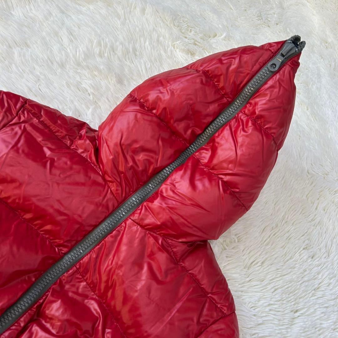 極美品/L】デュベティカ ダウンジャケット ジップジャケット 赤 肉厚