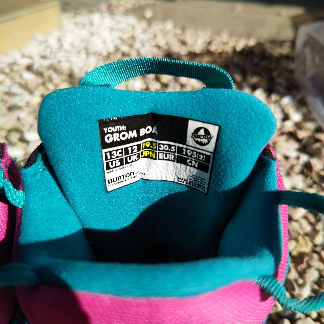 BURTON　スノーボードブーツ　GROM BOA 19.5cm キッズ　ユース