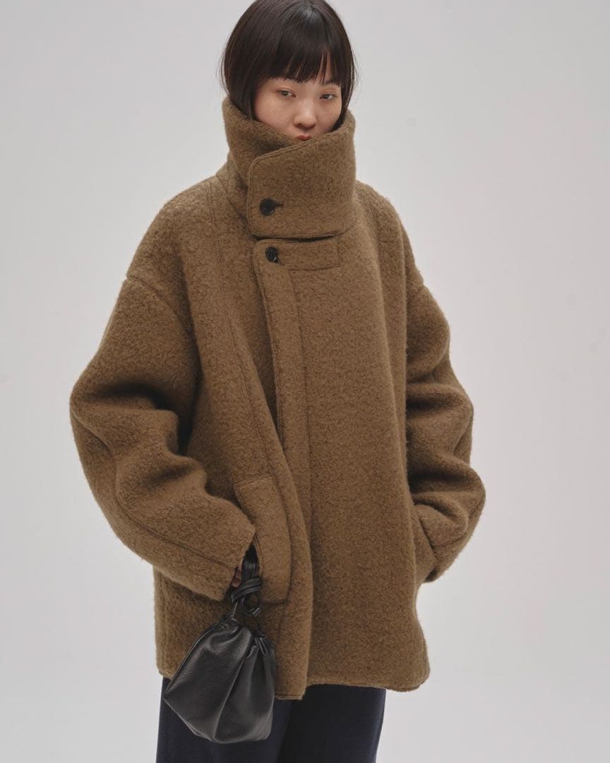 Standcollar Boucle Jacket グレージュ 38 TODAYFUL トゥデイフル Standcollar Boucle Jacket スタンドカラー