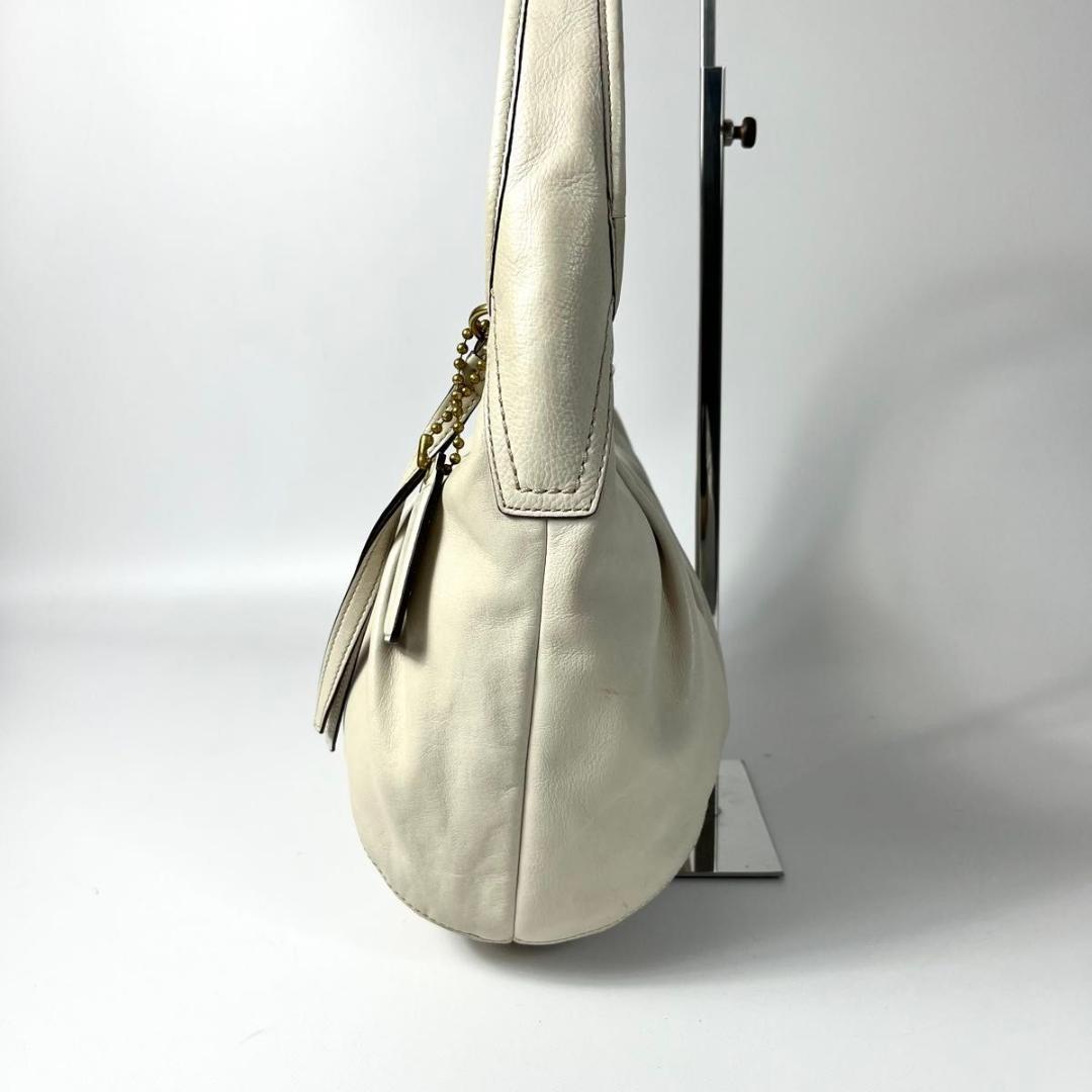 美品 コーチ ホーボー ワンショルダーバッグ 肩掛け レザー ハーフ