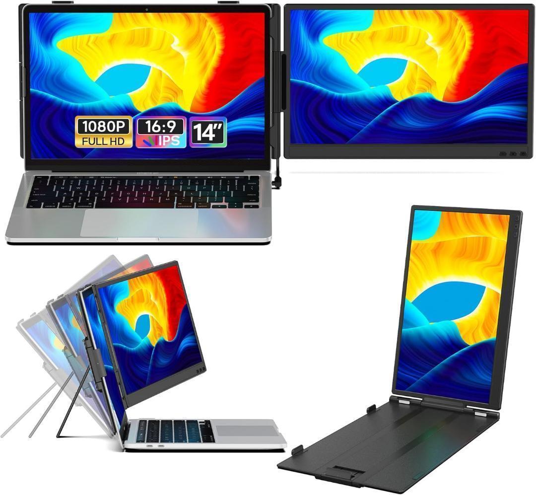 14インチ ノートパソコン用モニター FHD1080P デュアルディスプレイ 51wRITXk31L.jpg