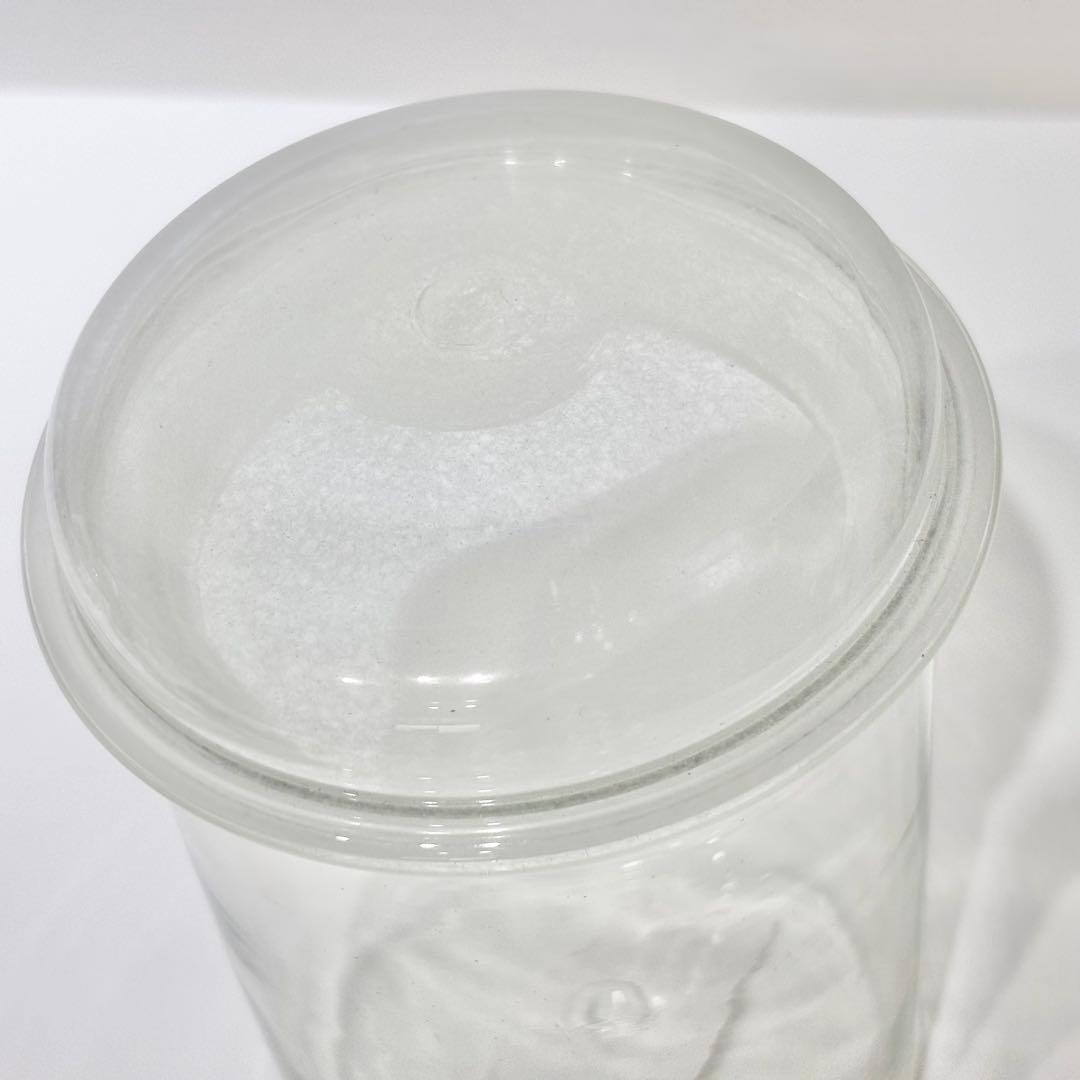 希少！新品・未使用品！翁再生硝子工房 白いフタのコクモツポット