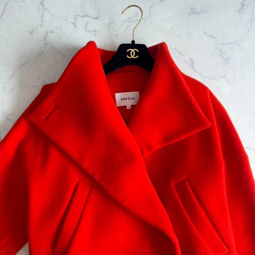 ENFOLD エンフォルド ウールリバーモッサショートドルマンコート