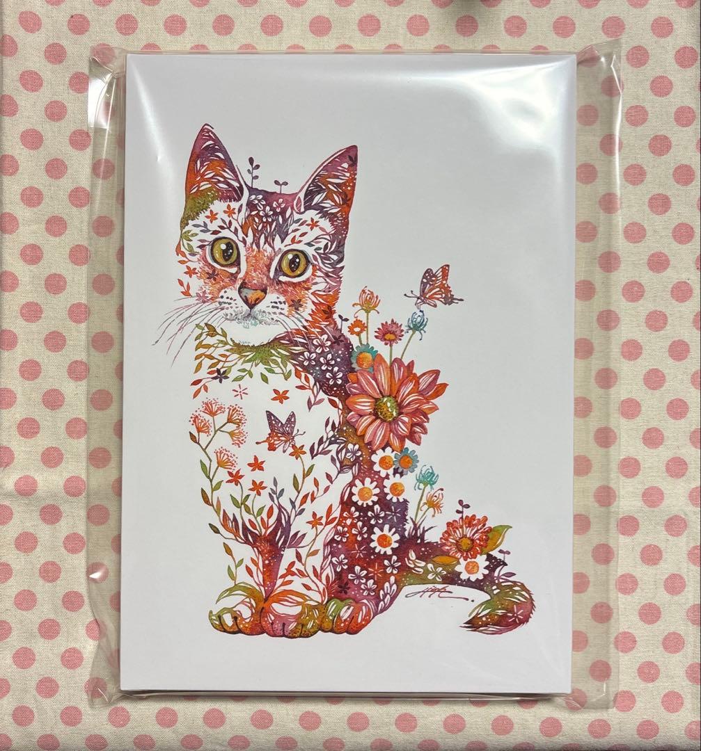 タケダヒロキさん　花猫　木製パネルイラスト commission order！ If you would like to place an order, please