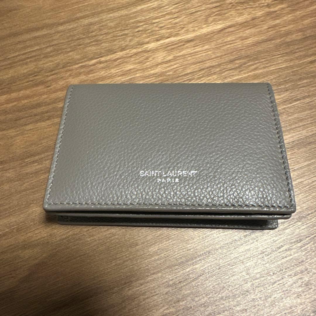SAINT LAURENT グレー レザー 名刺入れ 専用袋付き 楽天市場】【未使用品】サンローラン 【YVES SAINT LAURENT】 YSL