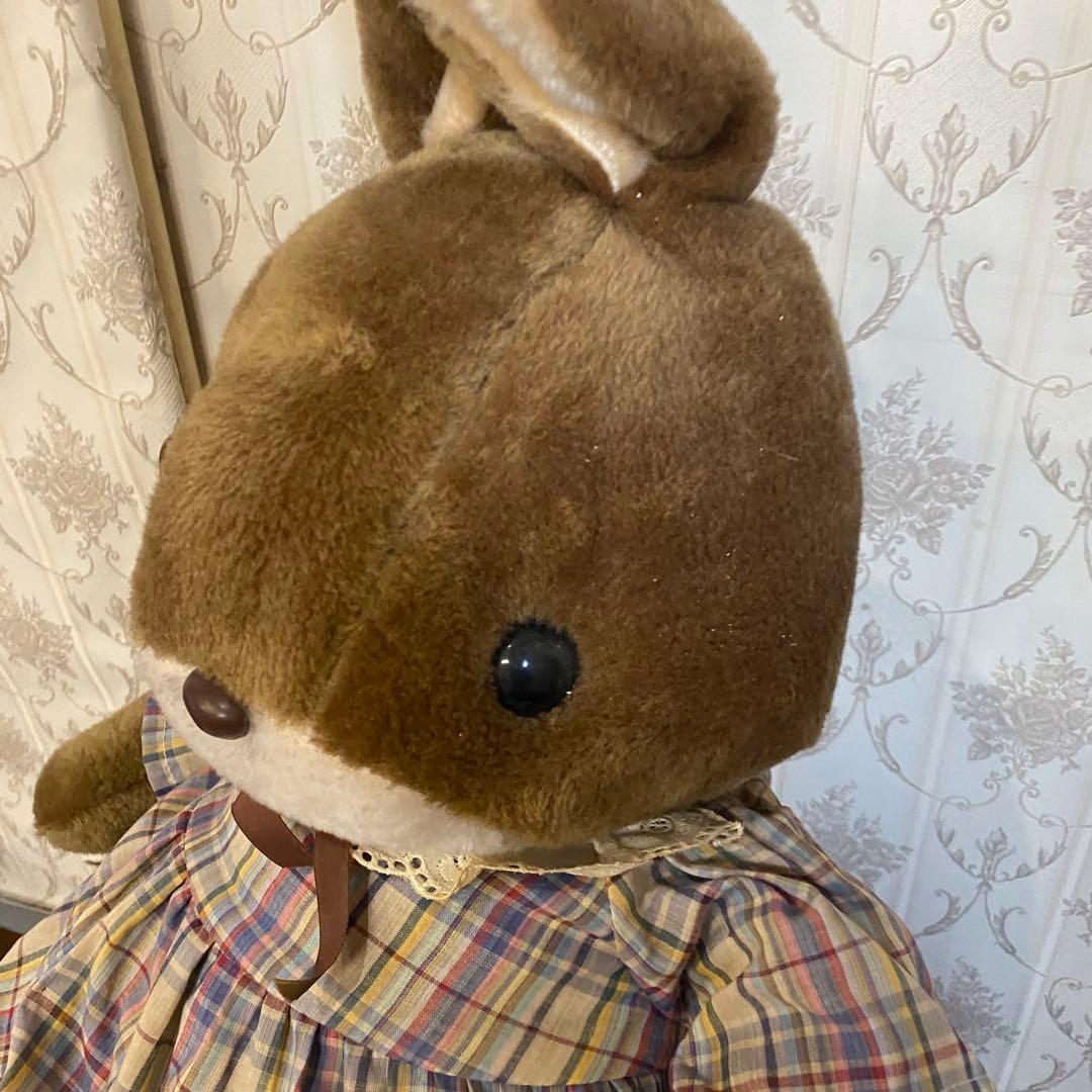 リトルハウス ぬいぐるみ 昭和 レトロ ファンシー 当時物 うさぎ 茶色