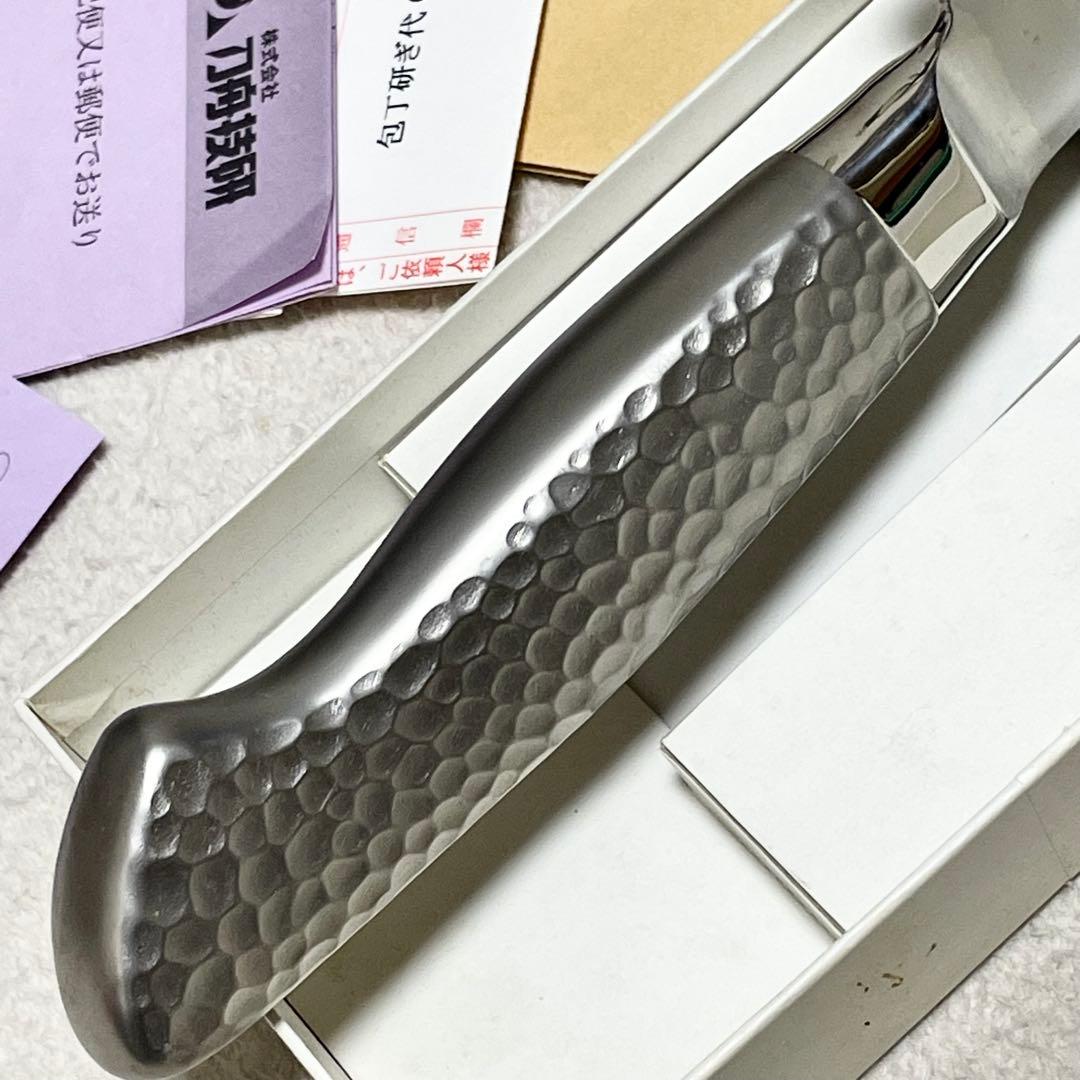 新品 刀舟技研 牛刀包丁 刀舟 鎚目モナカハンドル210㍉ 牛刀 (右利き用