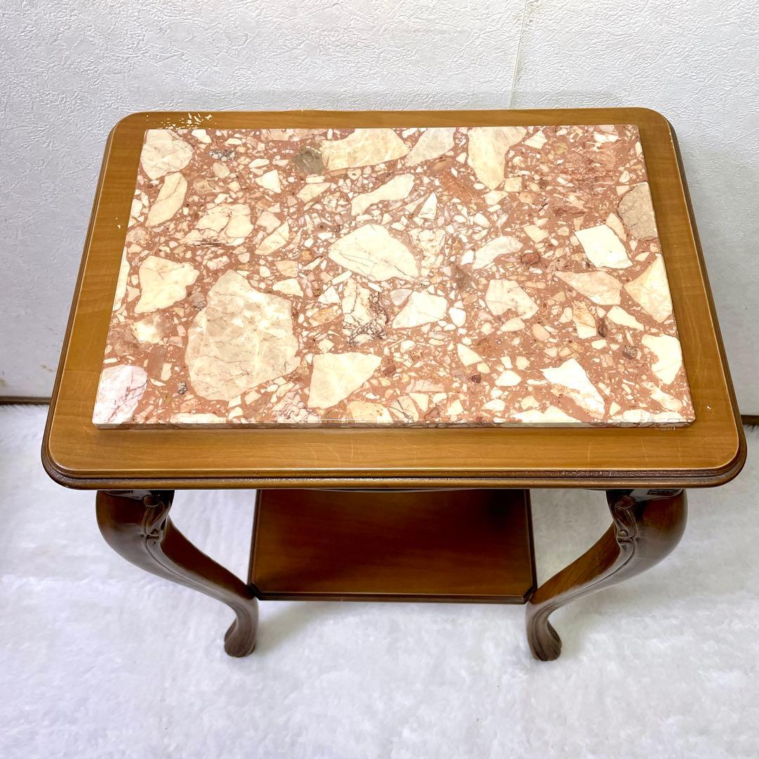 大理石 コンソールテーブル ナイトテーブル 花台 飾り台 イタリア家具