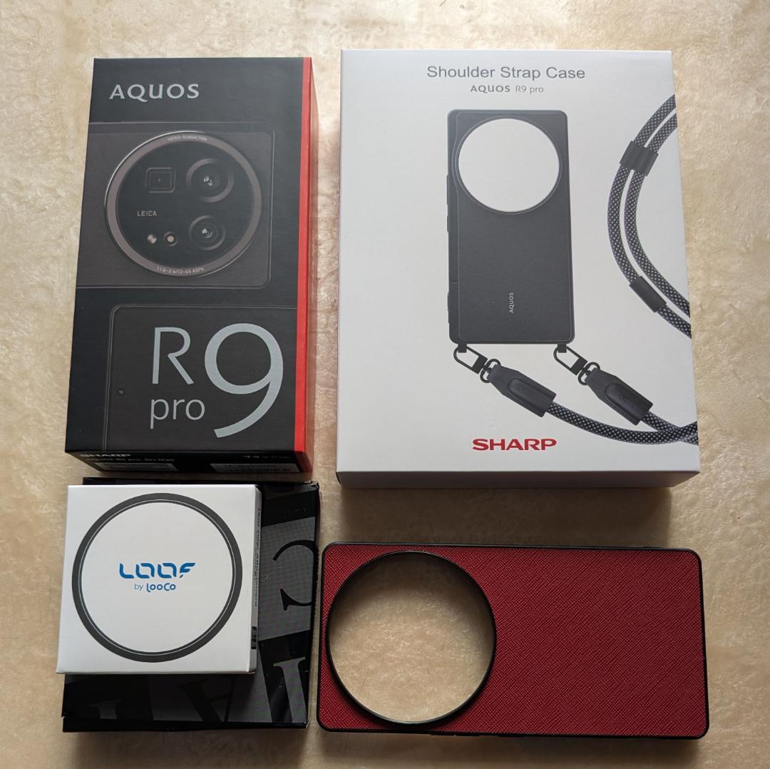 AQUOS R9 pro（SIMフリー版）と純正ケース、他いろいろセット - メルカリ
