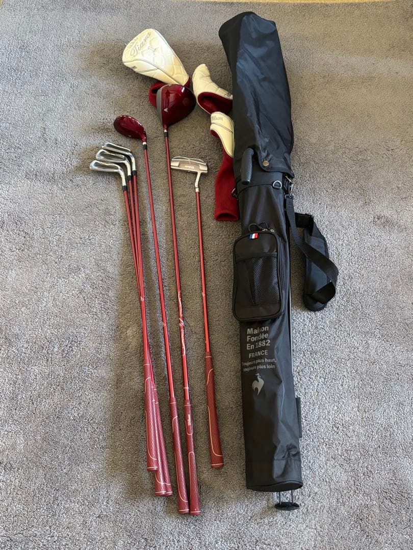 レディース ゴルフクラブハーフセット 赤　6本セット 楽天市場】Wilson TIARA MODA 6set レディース クラブセット 6本セット