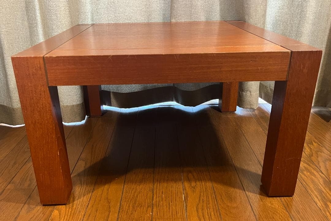 ビンテージ チーク材 真鍮 ローテーブル コーヒーテーブル 木製 ウッド