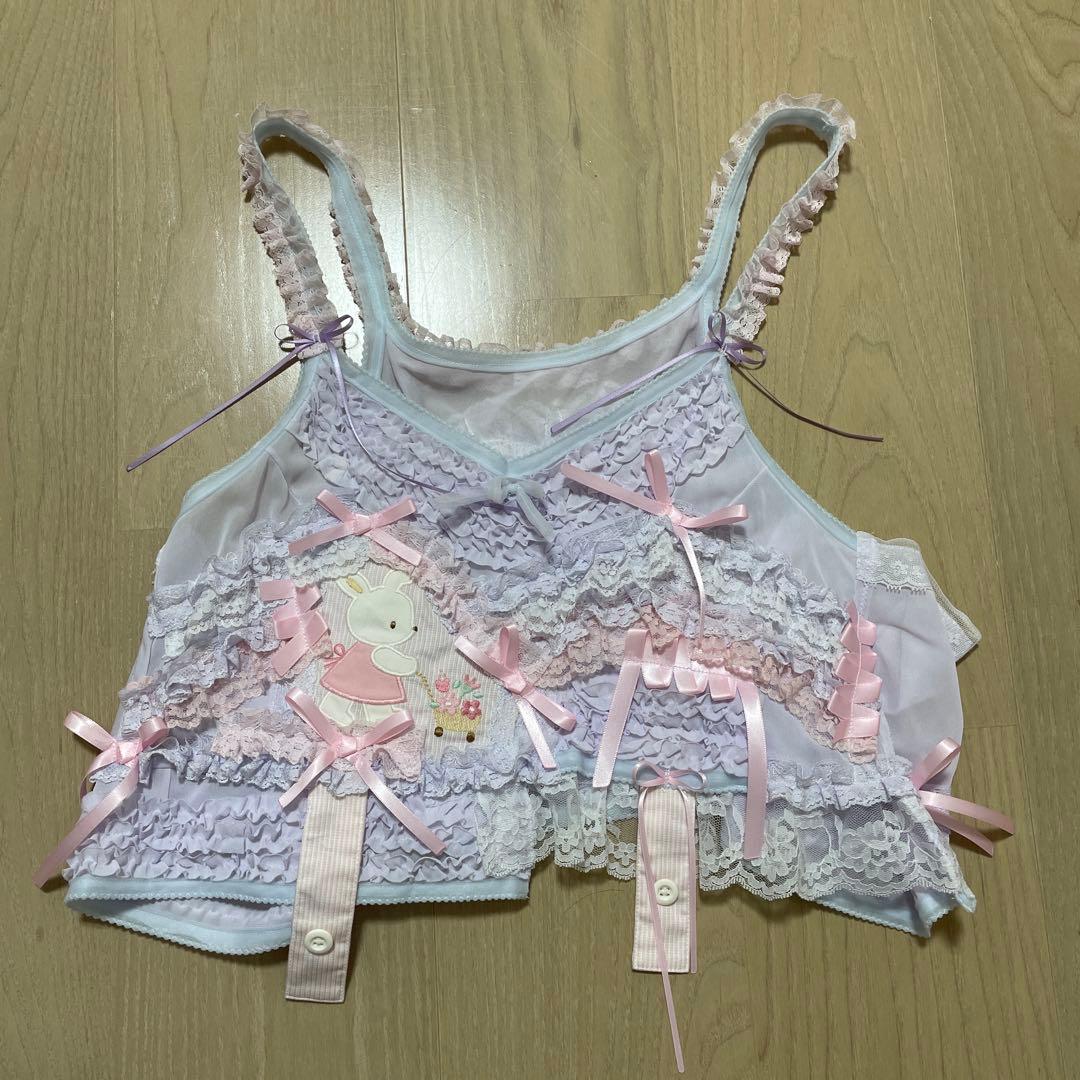 グニフニ♡うさぎちゃんのお花屋さんキャミソール グニフニ♡うさぎちゃんのお花屋さんキャミソール