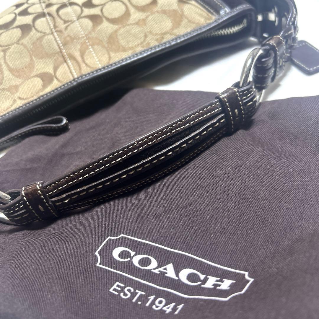 COACHコーチ ワンショルダーバッグ 6267 シグネチャー ブラウン ベルト