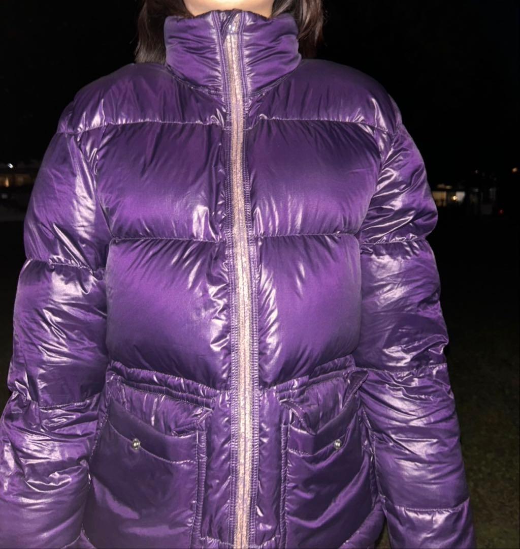 最終値下げ紫色ダウンジャケットgap - メルカリ