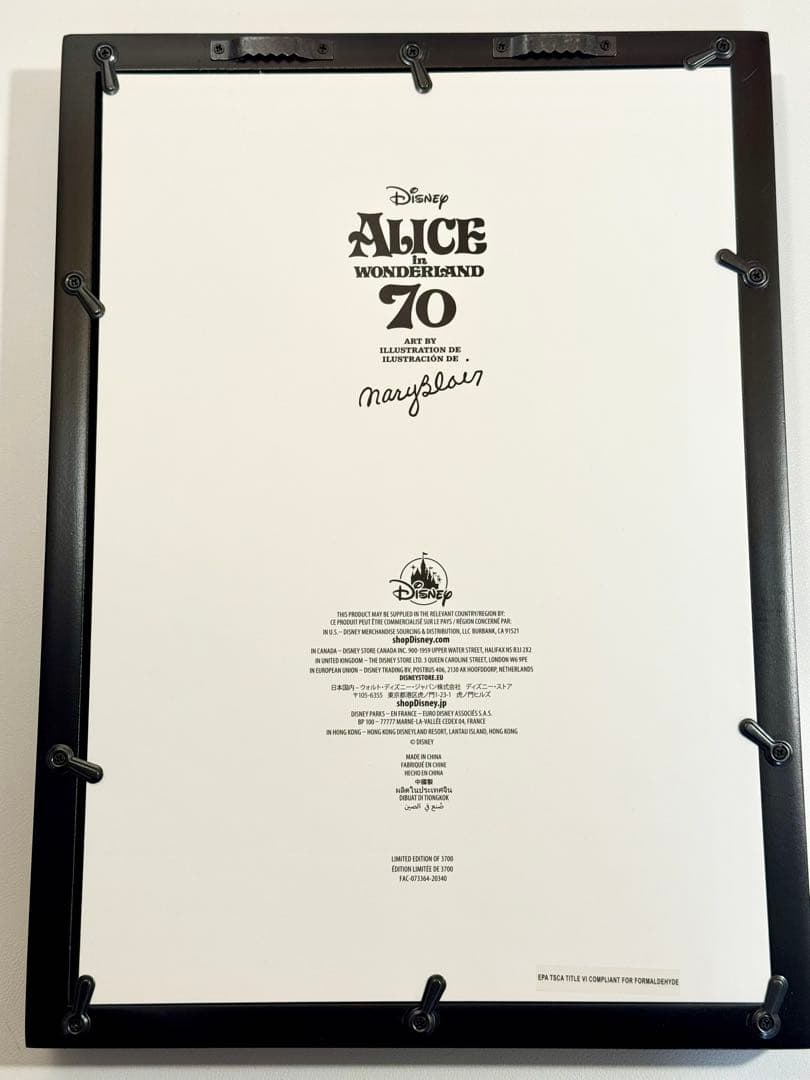 アリス＆花たち ピンバッジセット・フレームアート 不思議の国のアリス