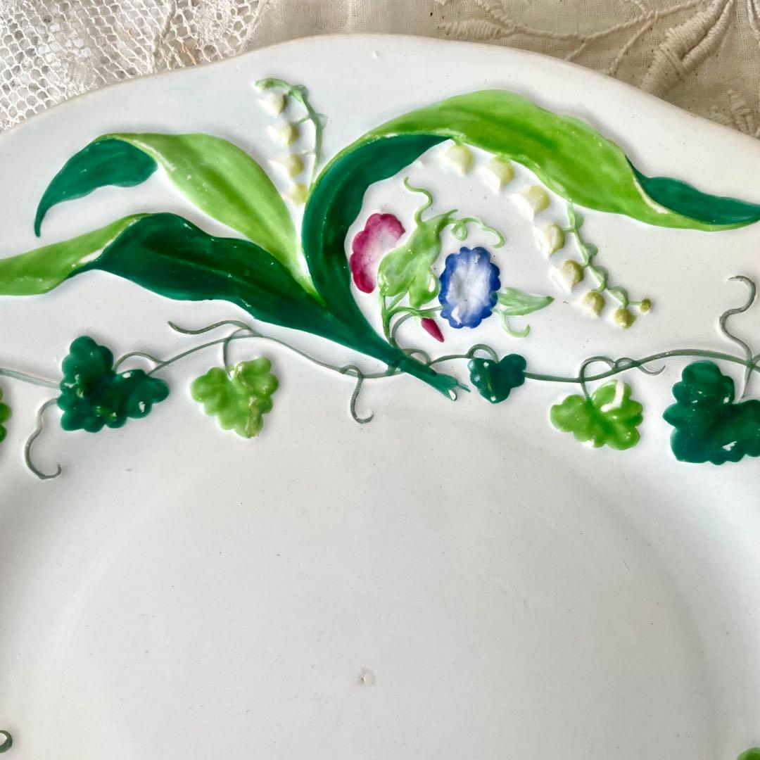 クレイユモントローFlora MuguetすずらんプレートBフランス