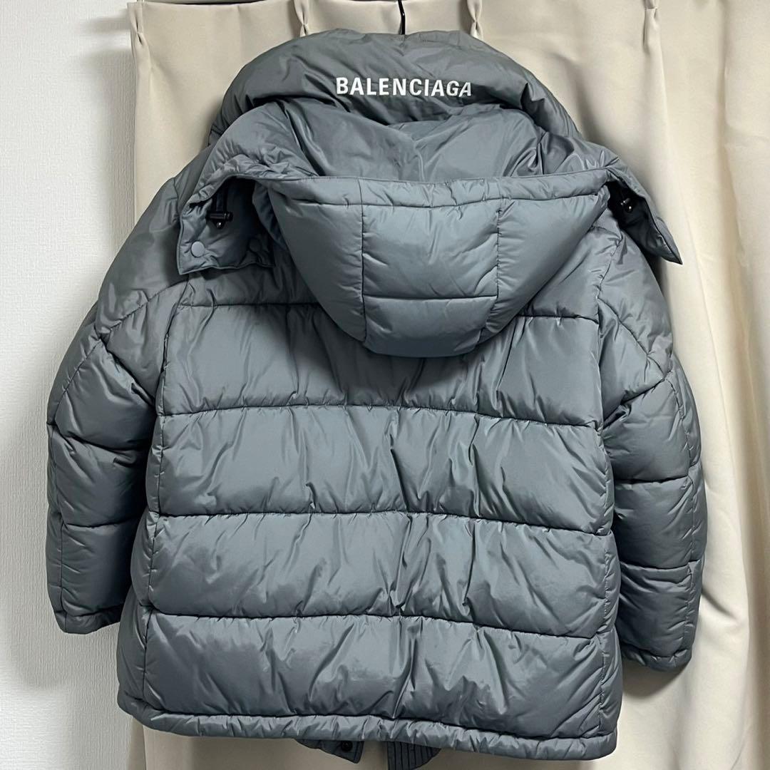 BALENCIAGA/バレンシアガ/ダウンジャケット/グレー/フード付き - メルカリ