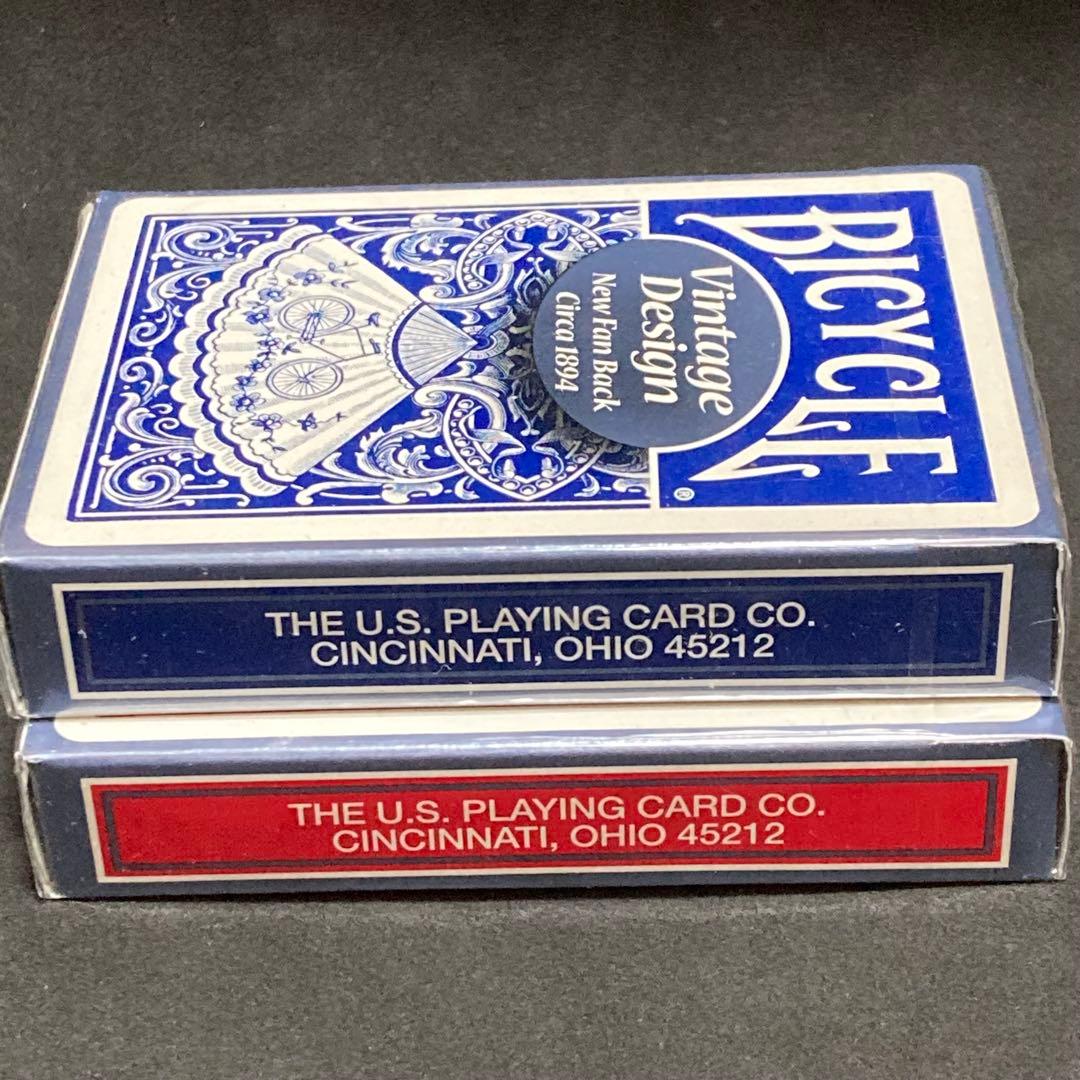 Bicycle Vintage Design New fan back赤青セット - メルカリ