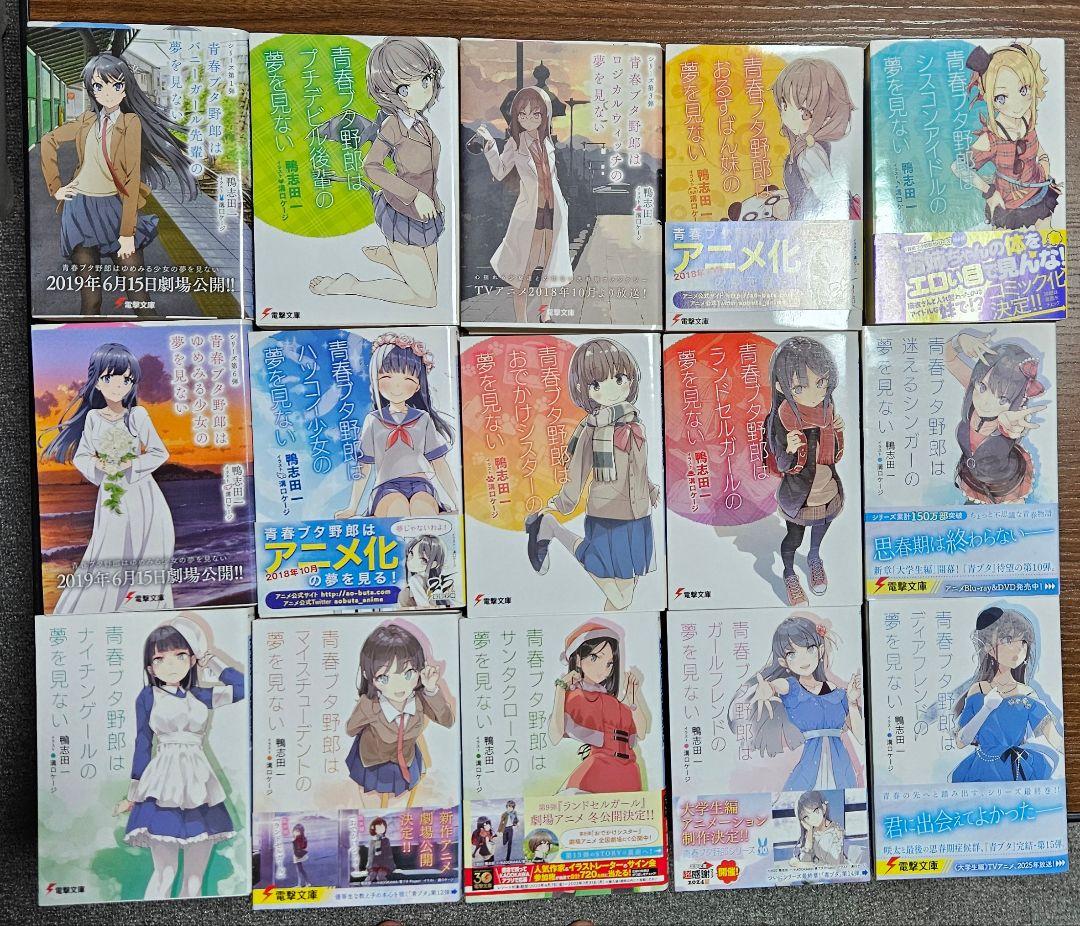 青春ブタ野郎 15巻 全巻 小説 ラノベ 青ブタ 鴨志田一 - メルカリ