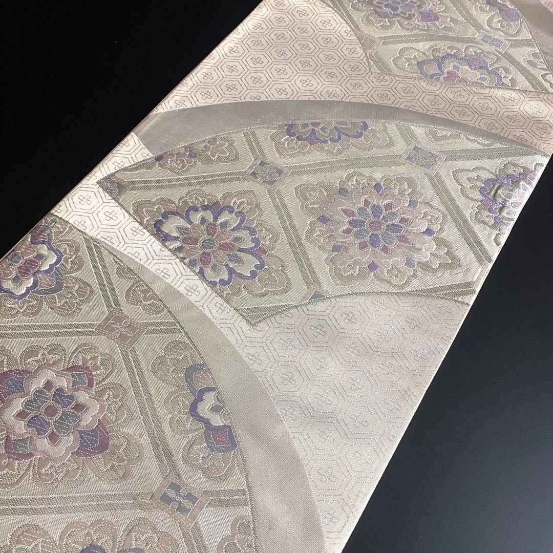 ZY-919 袋帯 扇面 華文 銀糸 正絹 フォーマル 礼装 名品 - メルカリ