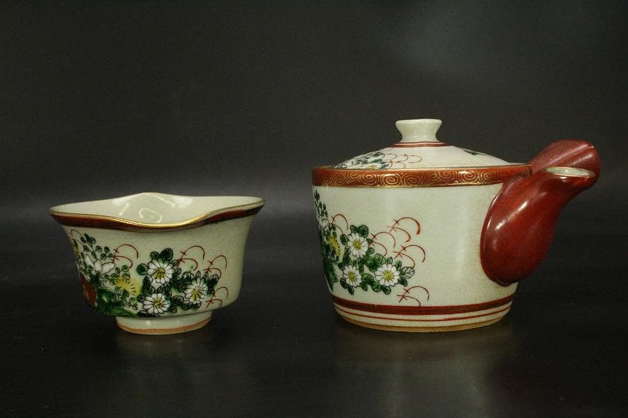 煎茶 九谷 色絵 茶器揃(LC917) - メルカリ