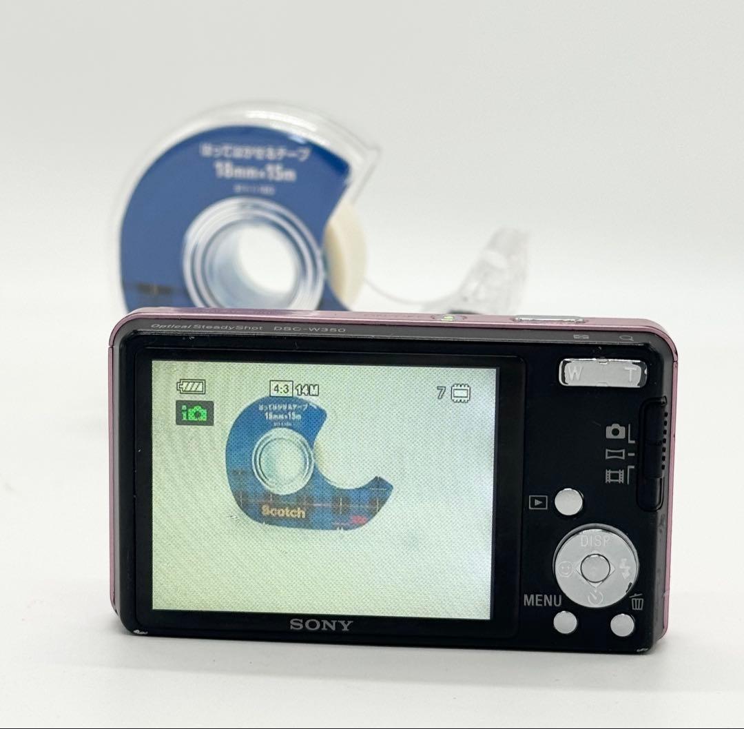 SONY Cyber-shot DSC-W350 ピンク 14.1MP 難あり