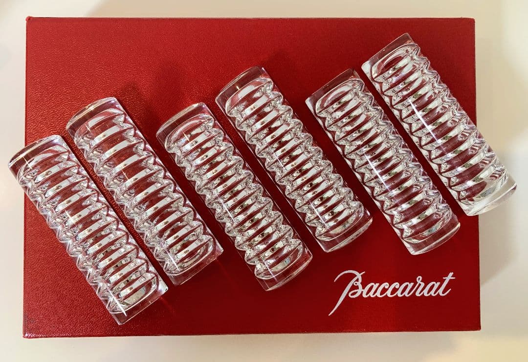 Baccarat クリスタルカトラリーレスト 6個セット Baccarat バカラ カトラリーレスト ブラッククリスタル 箸置き 6本