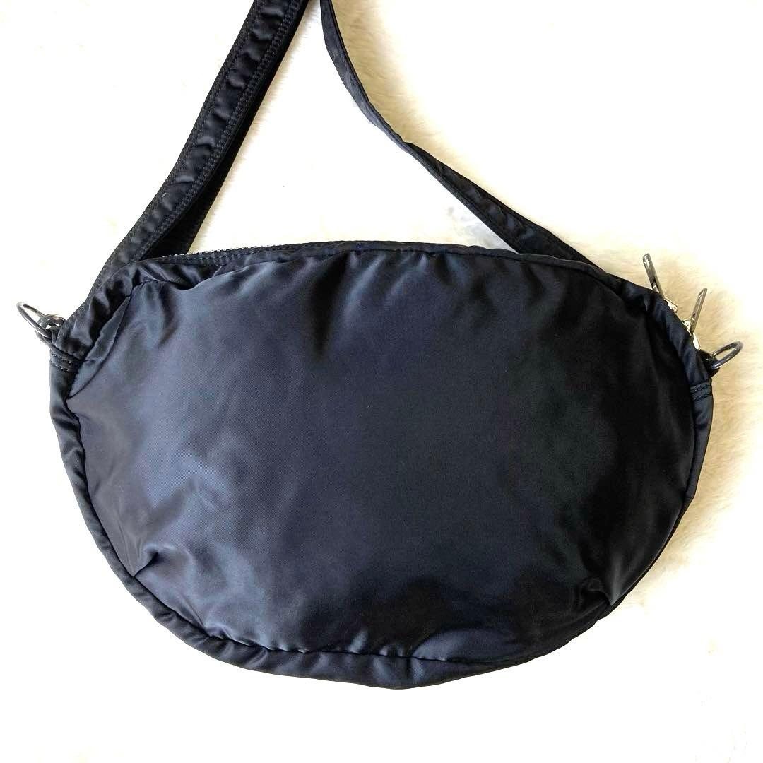 ポーター タンカー ショルダーバッグ オーバル ハーフムーン ブラック