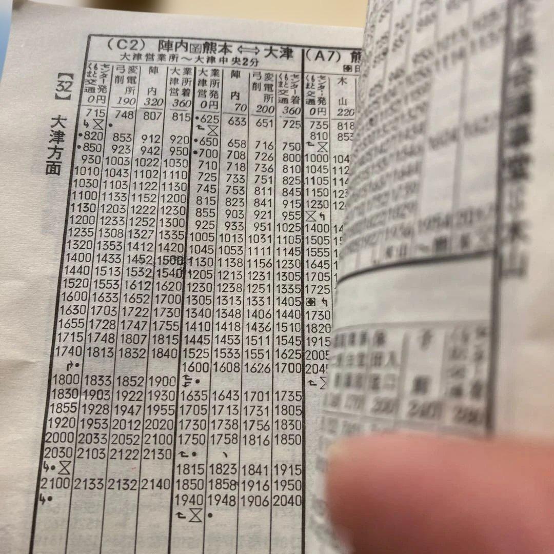 産交バス時刻表 1977年6.1 現在 - メルカリ