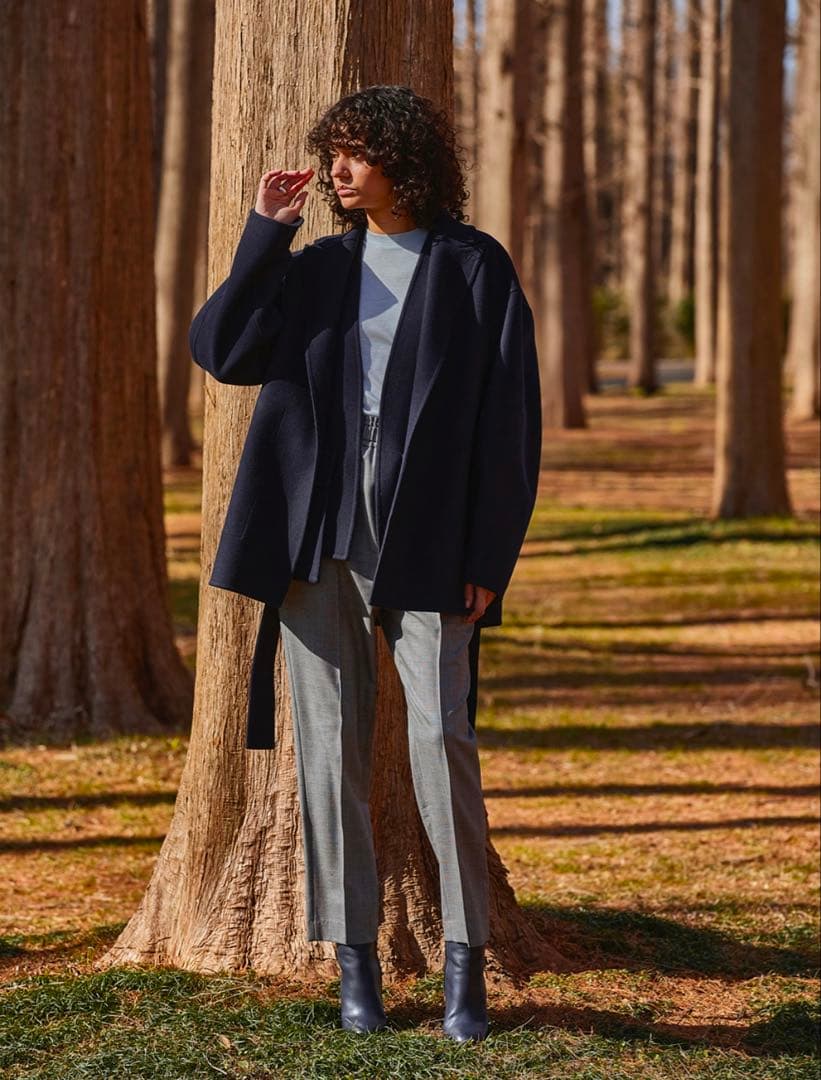 新品タグ付POSTELEGANT ポステレガント ウールリバー ショートコート