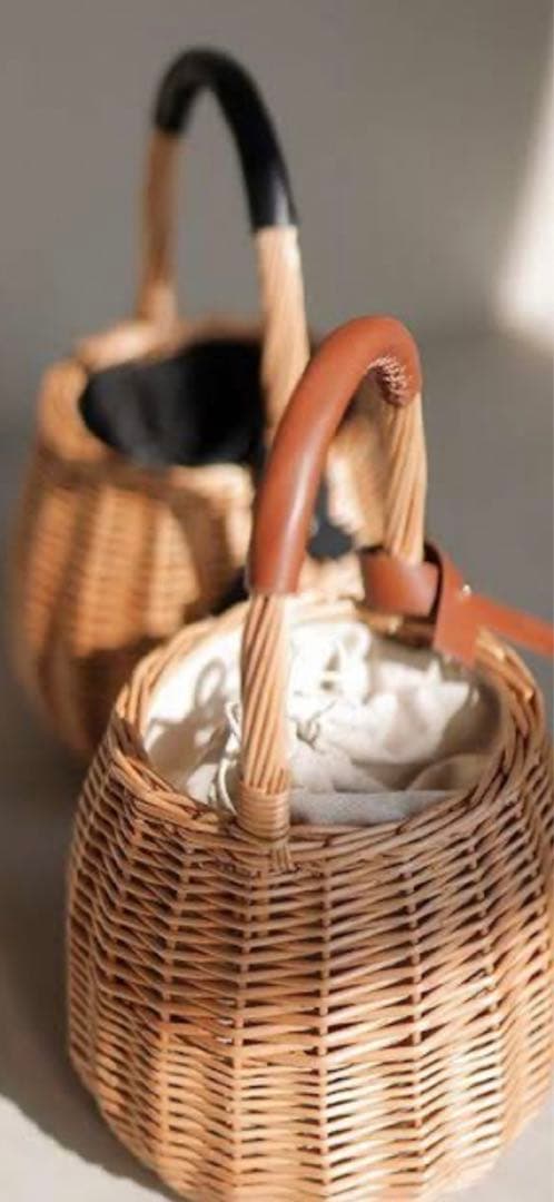 anuans アニュアンス　ラタンワンハンドルバック アニュアンス anuans ワンハンドルバッグ （CAMEL） -靴＆ファッション