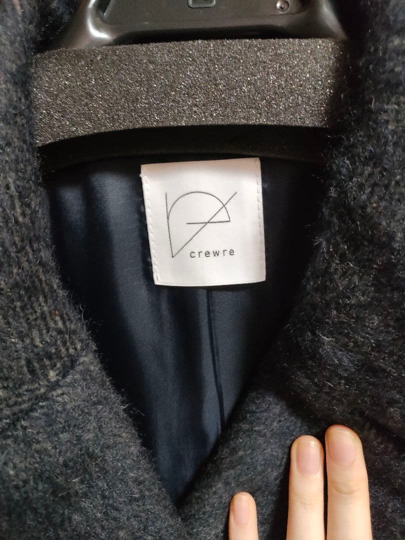 crewre】マイルドシャギーウールPコート ネイビー size2 新品未使用
