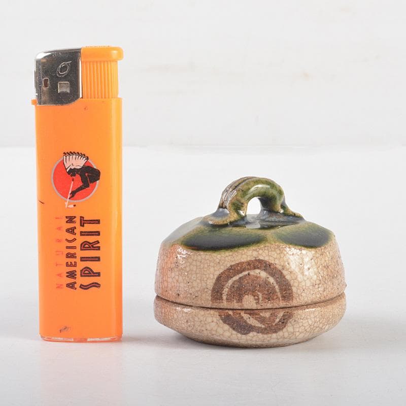 茶道具 織部焼 はじき織部 香合 極め箱 V R5258 - メルカリ