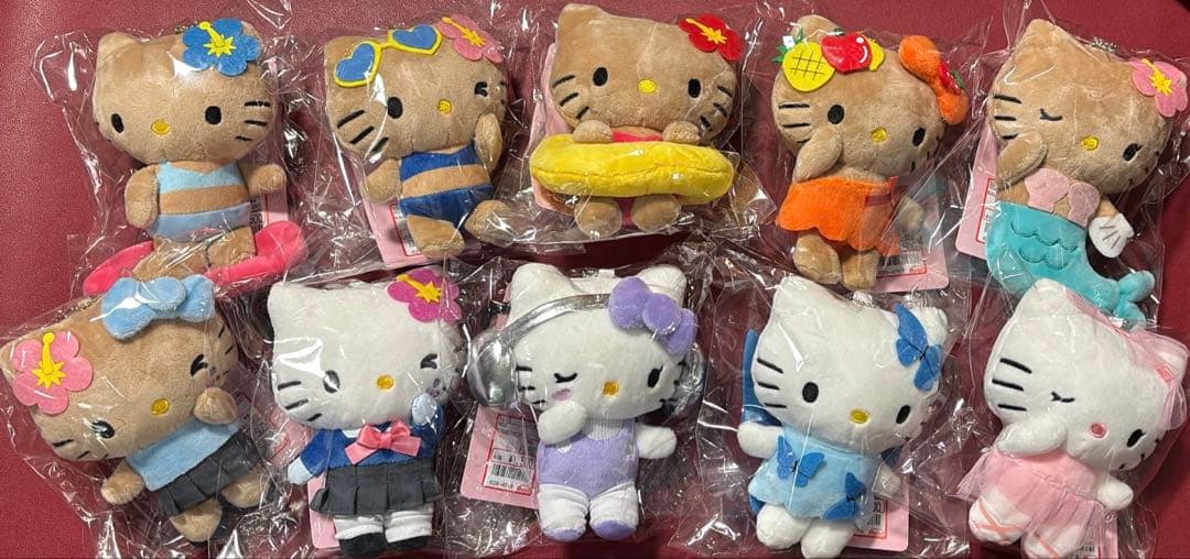 アベイル　ハローキティ 50周年 マスコットチャーム 10個セット　② ハローキティ 50周年 マスコットチャーム アベイル ピンク②