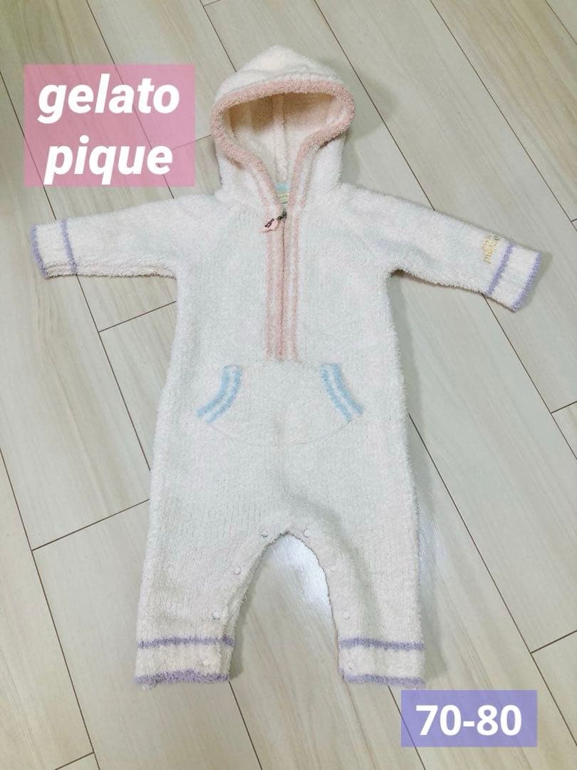 gelato pique】フード付きロンパース 70-80cm - メルカリ