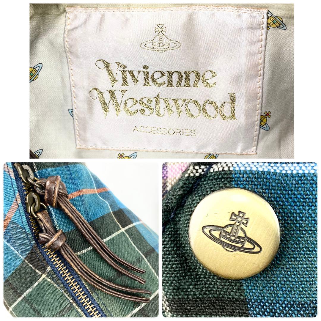 ヴィヴィアンウエストウッド ショルダーバッグ オーブ チェック柄